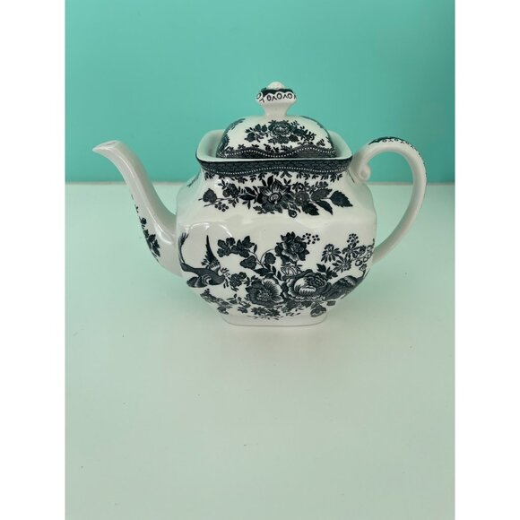 Johnson Brothers Asiatic Pheasant Teapot And Lid Black Collectible - Picture 1 of 11